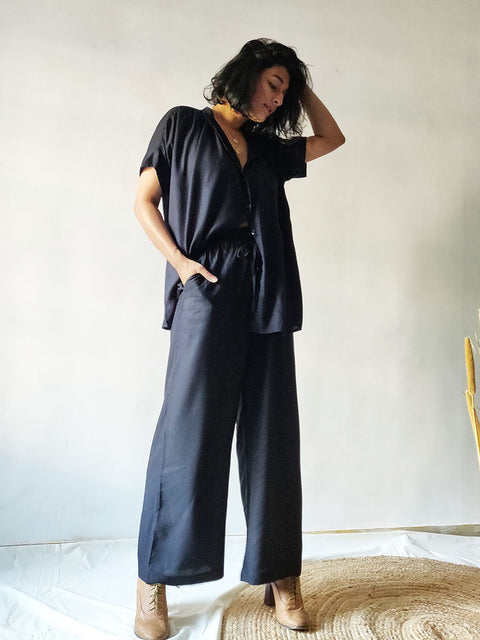 Black Pleated Top - WhySoBlue