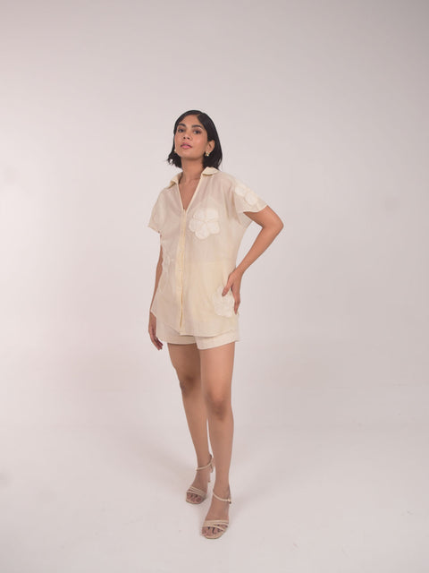 Cam Applique Cotton Net Set