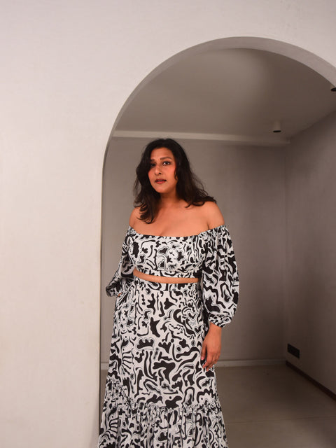 Nia Top Skirt Set
