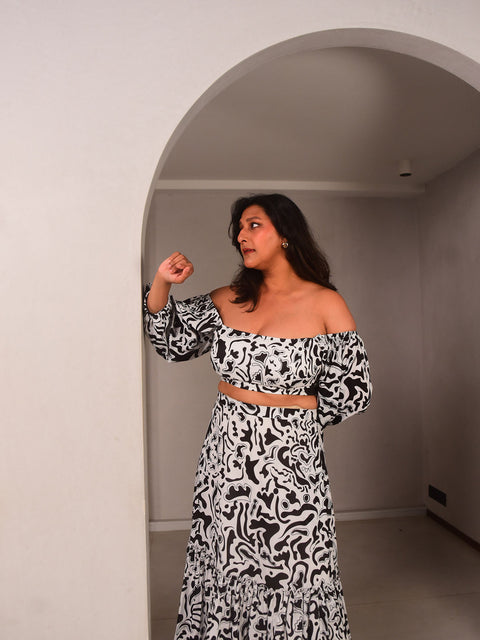 Nia Top Skirt Set