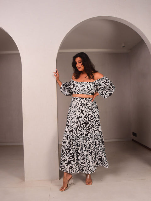 Nia Top Skirt Set