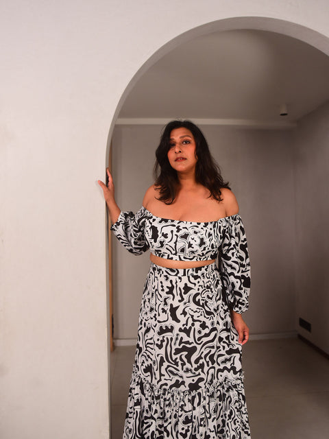 Nia Top Skirt Set