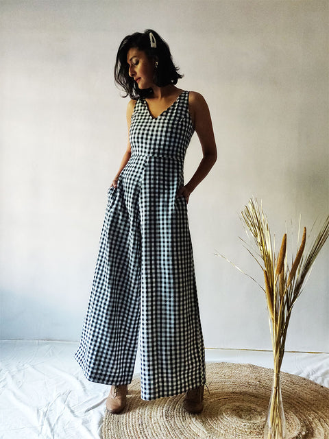 Checkered Jumpsuit - WhySoBlue