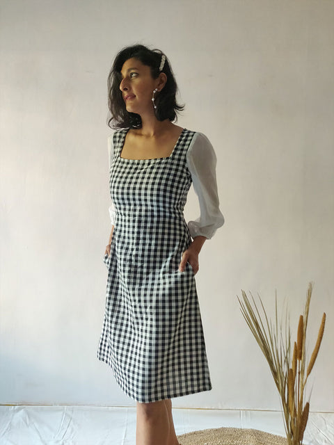 Checkered Sheath Dress - WhySoBlue